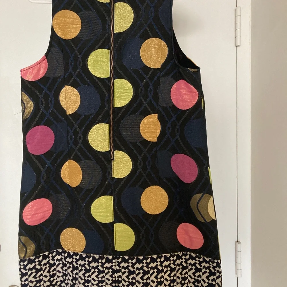 NWT Maeve anthropologie petite xs black motif circles sleeveless dress. - Picture 7 of 13